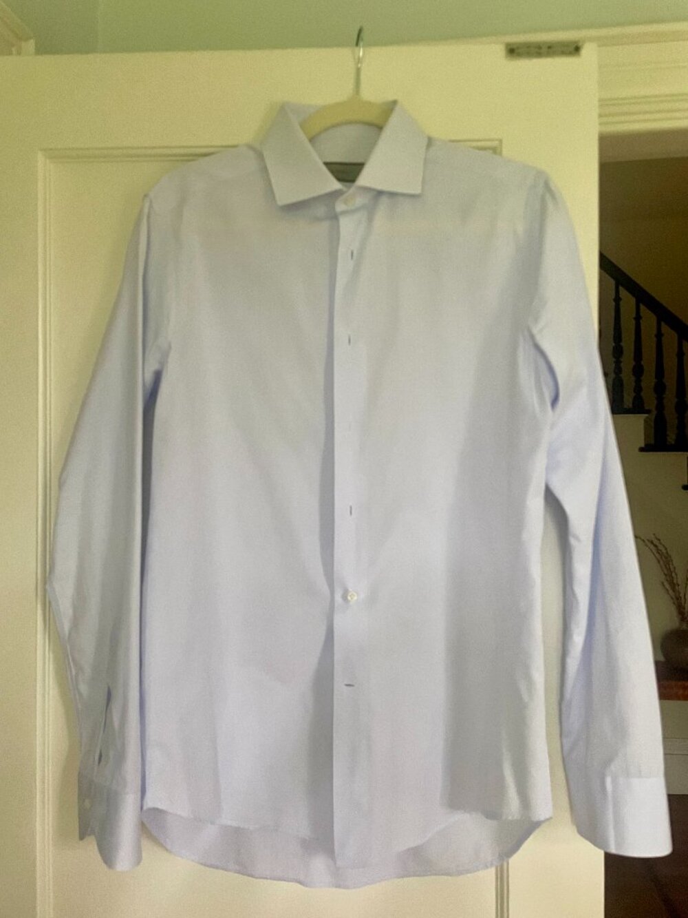 Canali LNWOT sky blue spread collar shirt 40